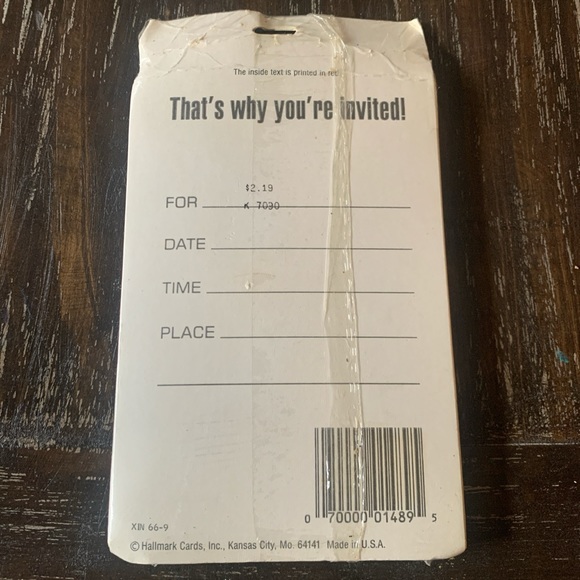 Hallmark Party Invitations Christmas Holiday YOU'VE BEEN NAUGHTY 8 Invites - Picture 3 of 3